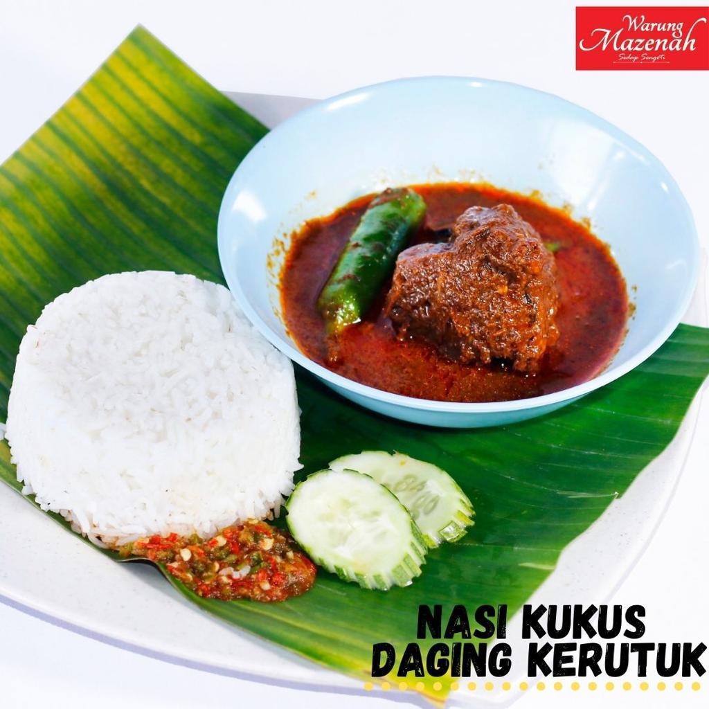 Nasi Kukus Daging Kerutuk