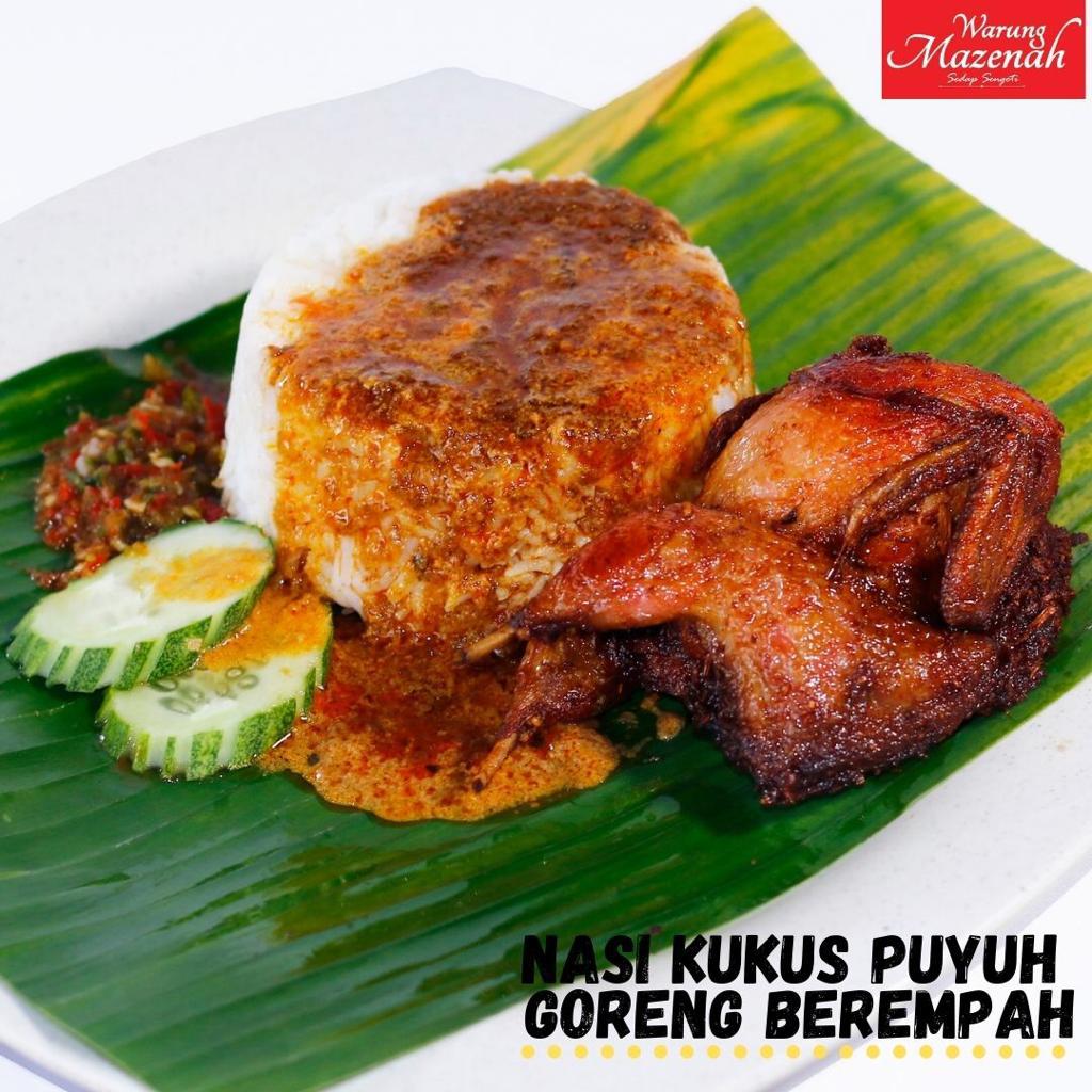 Nasi Kukus Puyuh Goreng Berempah